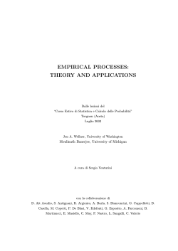 EMPIRICAL PROCESSES: THEORY AND APPLICATIONS