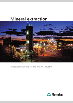 Mineral extraction Analytical solutions for the mining industry