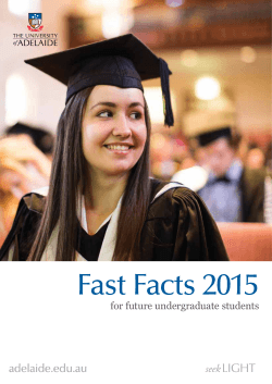 Fast Facts 2015 for future undergraduate students