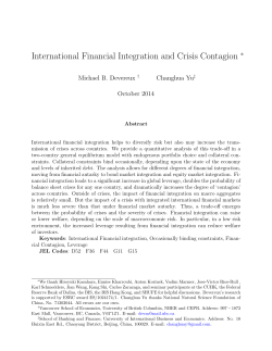 International Financial Integration and Crisis Contagion ∗ Michael B. Devereux Changhua Yu