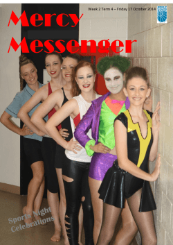 Mercy Messenger Week 2 Term 4 – Friday 17 October 2014