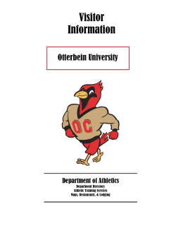 Visitor Information Otterbein University Department of Athletics