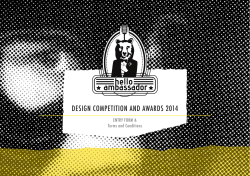 DESIGN COMPETITION AND AWARDS 2014 ENTRY FORM &amp; Terms and Conditions