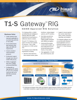 T1-S Gateway RIG C A I S O - A p p r...