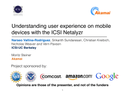 Understanding user experience on mobile devices with the ICSI Netalyzr