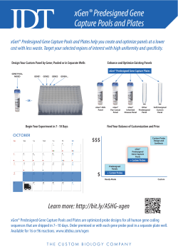 xGen® Predesigned Gene Capture Pools and Plates