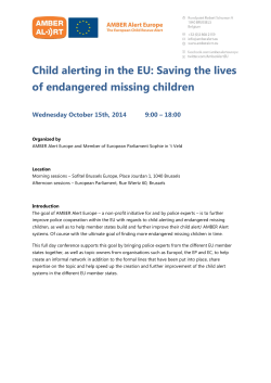 Child alerting in the EU: Saving the lives