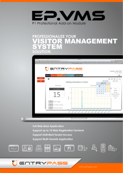 EP.VMS VISITOR MANAGEMENT SYSTEM PROFESSIONALIZE YOUR