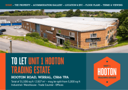 TO LET UNIT 1 HOOTON TRADING ESTATE HOOTON ROAD, WIRRAL, CH66 7PA