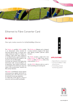 Ethernet to Fibre Converter Card NI-860
