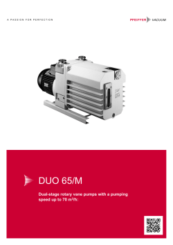 DUO 65/M Dual-stage rotary vane pumps with a pumping /h: