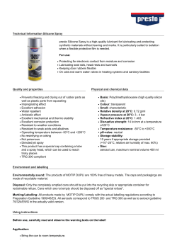 Technical Information Silicone Spray