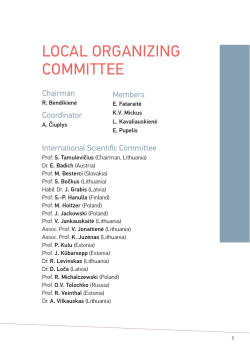 LOCAL ORGANIZING COMMITTEE Chairman Members