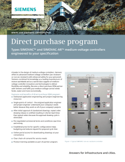 Direct purchase program Types SIMOVAC engineered to your specification www.usa.siemens.com/simovac