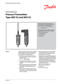 Pressure Transmitter Type AKS 32 and AKS 33 Technical brochure