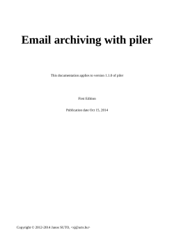 Email archiving with piler