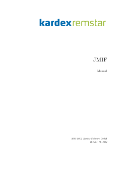 JMIF Manual 2003-2014, Kardex Software GmbH October 15, 2014