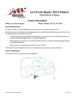 Le Circuit Quyon 2014 Enduro Information &amp; Rules Event Information