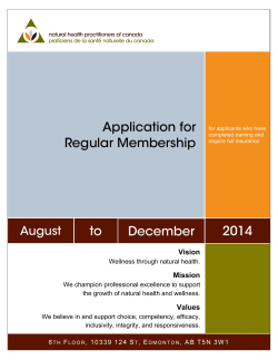 2014 December to Application for