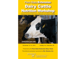 Dairy Cattle  Nutrition Workshop