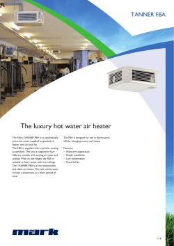 The luxury hot water air heater TANNER FBA