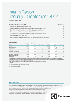 Interim Report January – September 2014