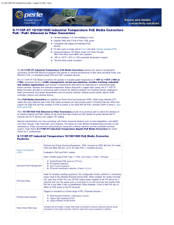 S-1110P-XT 10/100/1000 Industrial Temperature PoE Media Converters