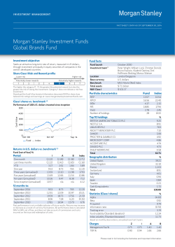 Morgan Stanley Investment Funds Global Brands Fund Investment objective