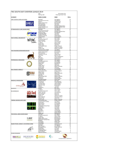THE SOUTH EAST EVENTERS LEAGUE 2014