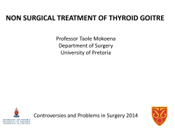 NON SURGICAL TREATMENT OF THYROID GOITRE