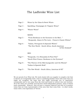 The Ladbroke Wine List