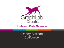 Create Danny Bickson Unleash Data Science Co-Founder