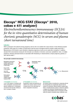 Elecsys HCG STAT (Elecsys 2010, cobas e 411 analyzer)
