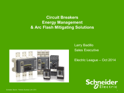 Circuit Breakers Energy Management &amp; Arc Flash Mitigating Solutions Larry Badillo