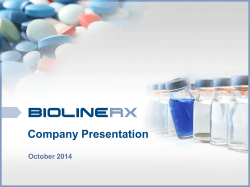 Company Presentation  October 2014