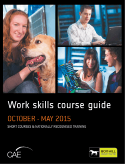 Work skills course guide OCTOBER - MAY 2015