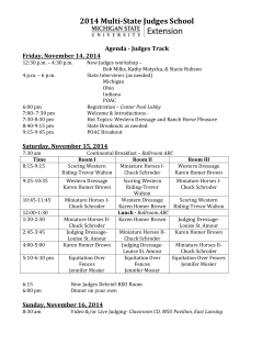 2014	Multi‐State	Judges	School  Agenda	‐	Judges	Track Friday,	November	14,	2014