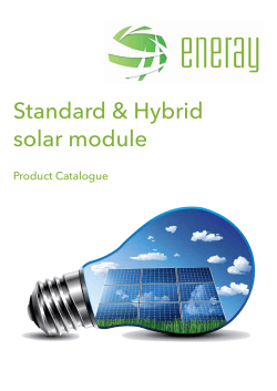 Standard &amp; Hybrid solar module Product Catalogue