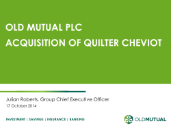 OLD MUTUAL PLC ACQUISITION OF QUILTER CHEVIOT
