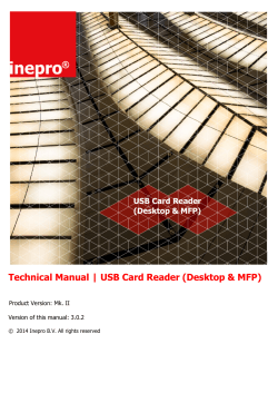 Technical Manual | USB Card Reader (Desktop &amp; MFP)