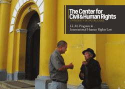 LL.M. Program in International Human Rights Law