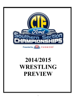 2014/2015 WRESTLING PREVIEW