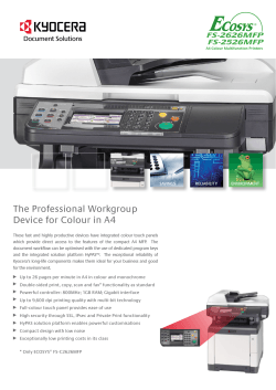 the Professional Workgroup Device for Colour in a4 FS-2626MFP FS-2526MFP