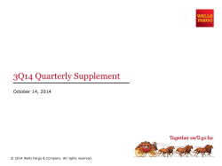 3Q14 Quarterly Supplement October 14, 2014