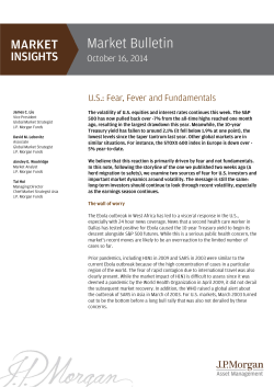 Market Bulletin U.S.: Fear, Fever and Fundamentals October 16, 2014