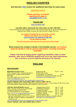ENGLISH COUNTIES he  &lsquo;TRAVELINE&rsquo;