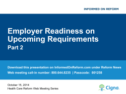 Employer Readiness on Upcoming Requirements Part 2