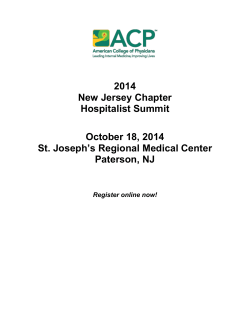 2014 New Jersey Chapter Hospitalist Summit