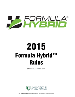 2015 Formula Hybrid™ Rules