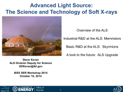 Advanced Light Source: The Science and Technology of Soft X-rays